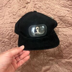 Black Snapback Hat with Alien Patch